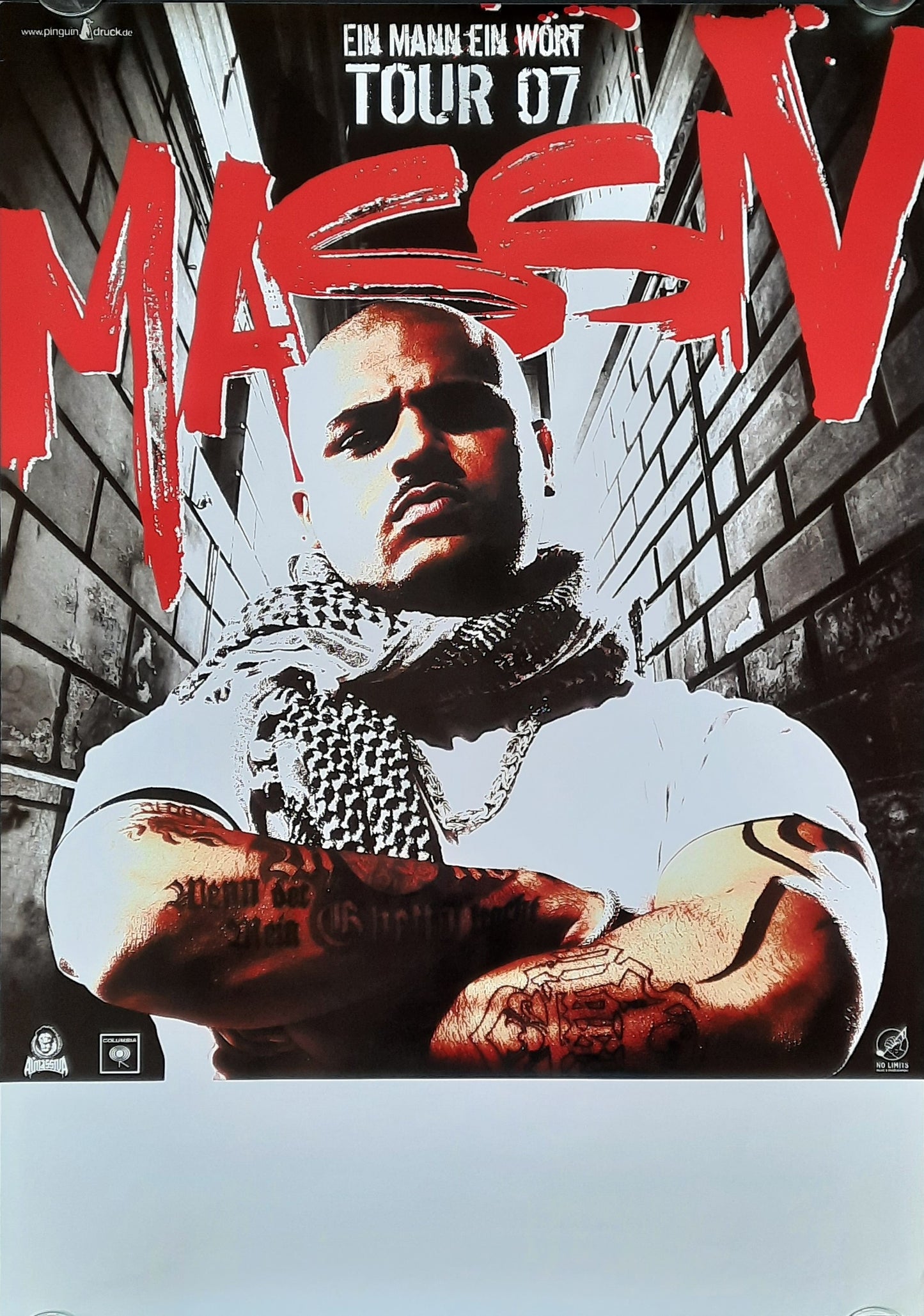 MASSIV Original Concert Poster 2007 European Tour 1