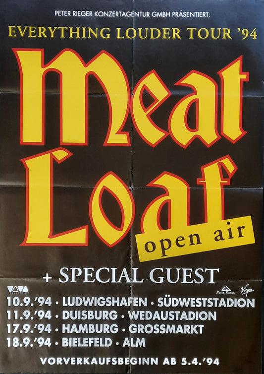 MEAT LOAF Original Concert Poster 1994 Germany 1
