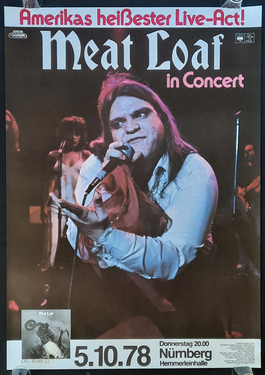 MEAT LOAF Original Concert Poster October 5, 1978 Nürnberg Germany 1