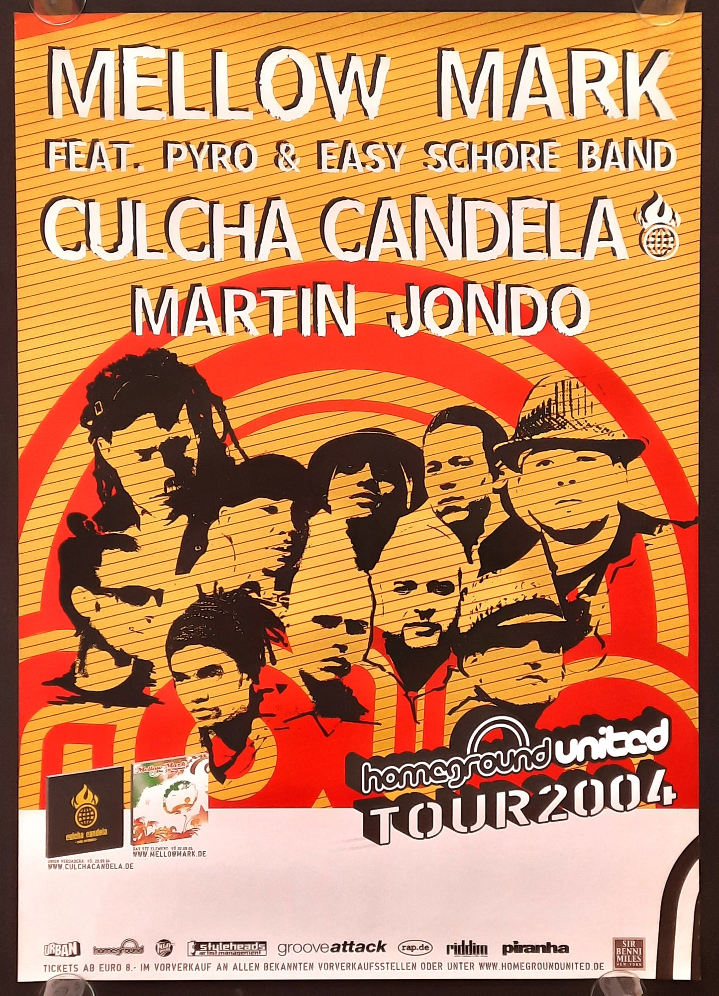 MELLOW MARK CULCHA CANDELA MARTIN JONDO Original Concert Poster 2004 European Tour 1
