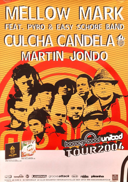 MELLOW MARK CULCHA CANDELA MARTIN JONDO Original Concert Poster 2004 European Tour 1