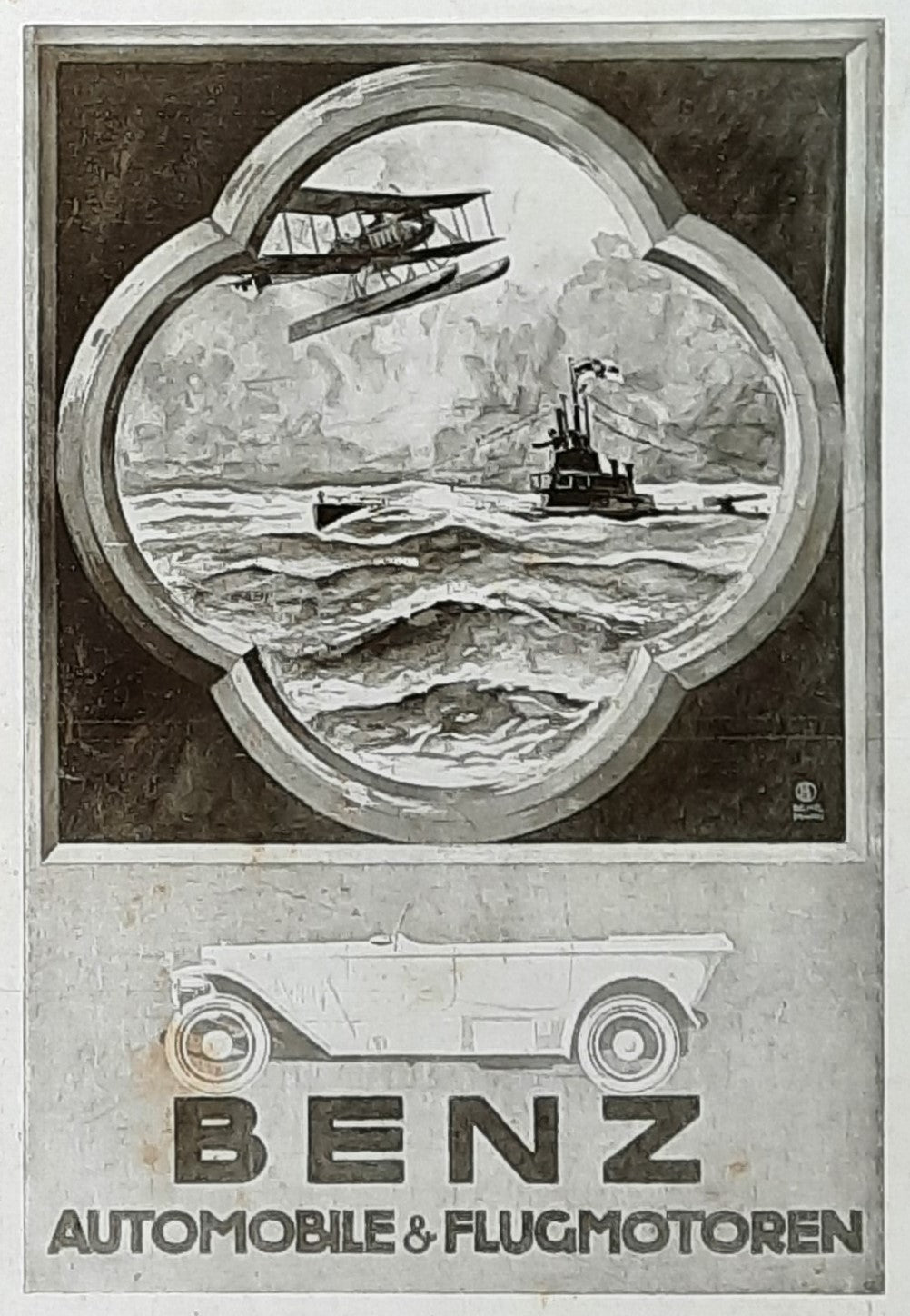 MERCEDES BENZ 1915 German newspaper advertisement