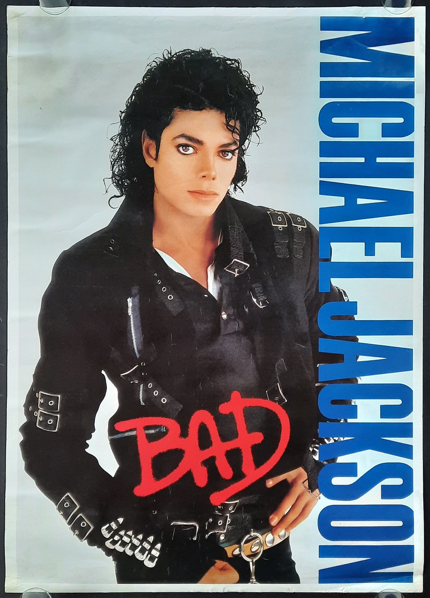 MICHAEL JACKSON 1987 Original Promotion Poster - Album BAD