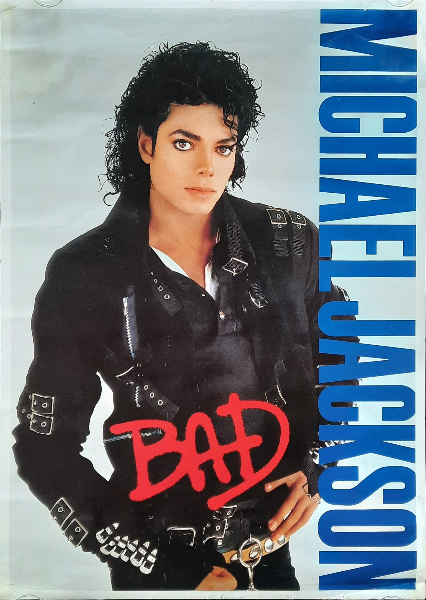 MICHAEL JACKSON 1987 Original Promotion Poster - Album BAD