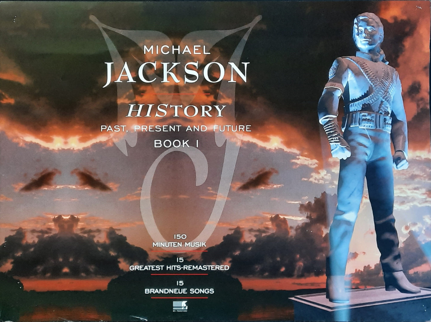 MICHAEL JACKSON 1995 Original Promotion Poster - Album HISTORY