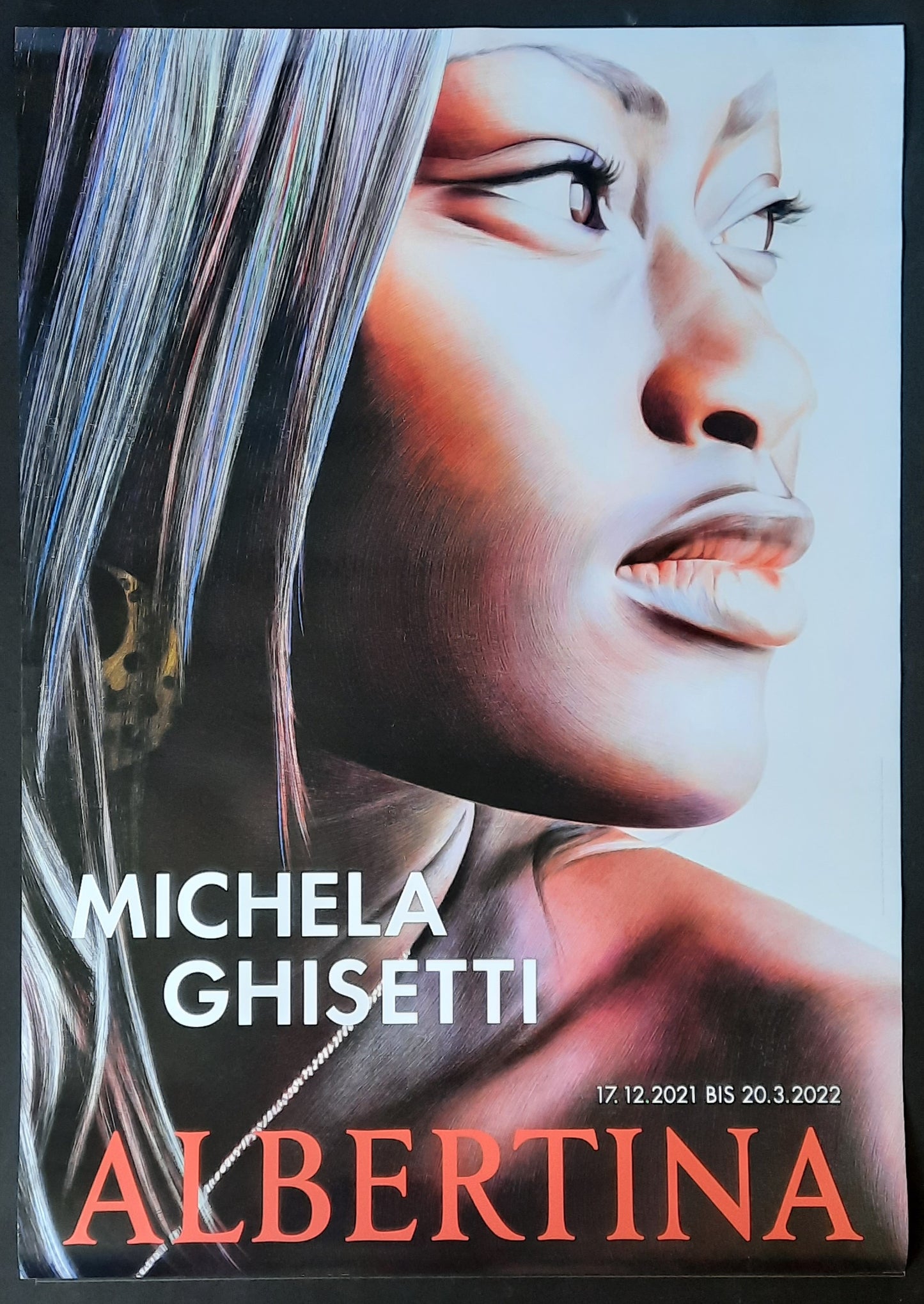 MICHELA GHISETTI Original Exhibition Poster 2022 Albertina Vienna Austria I