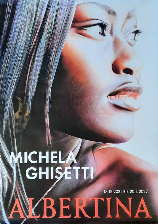 MICHELA GHISETTI Original Exhibition Poster 2022 Albertina Vienna Austria I