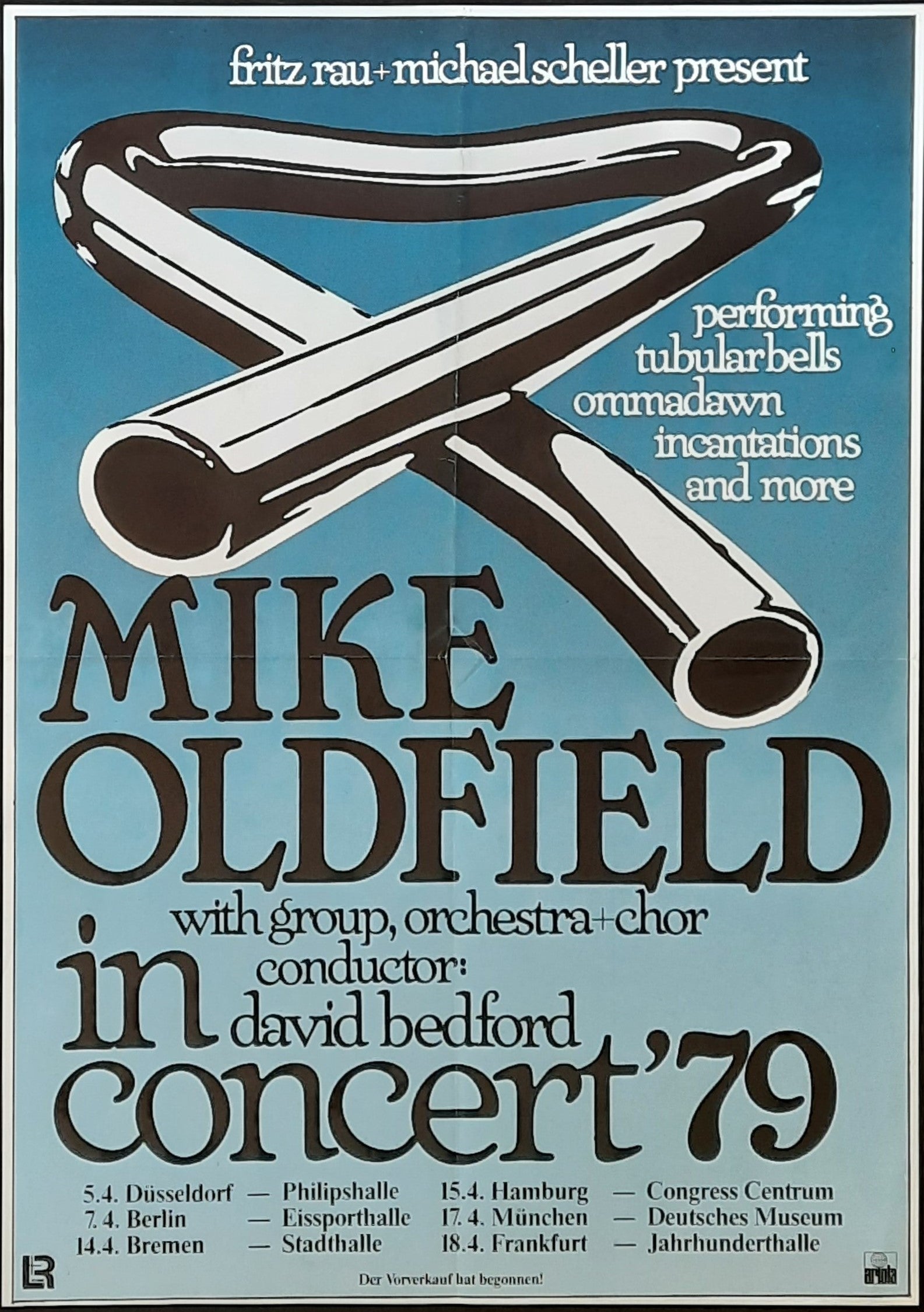 MIKE OLDFIELD Original Concert Poster 1979 Germany 1