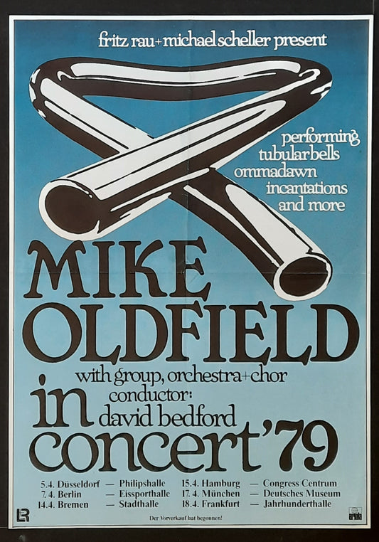 MIKE OLDFIELD Original Concert Poster 1979 Germany 1 A2