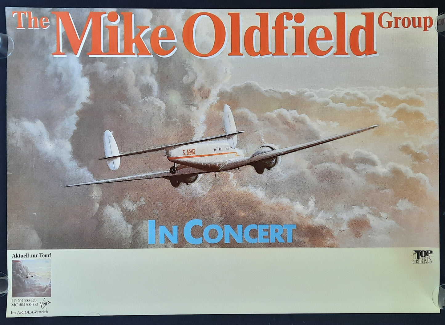 MIKE OLDFIELD Original Concert Poster 1982 Germany FIVE MILES OUT