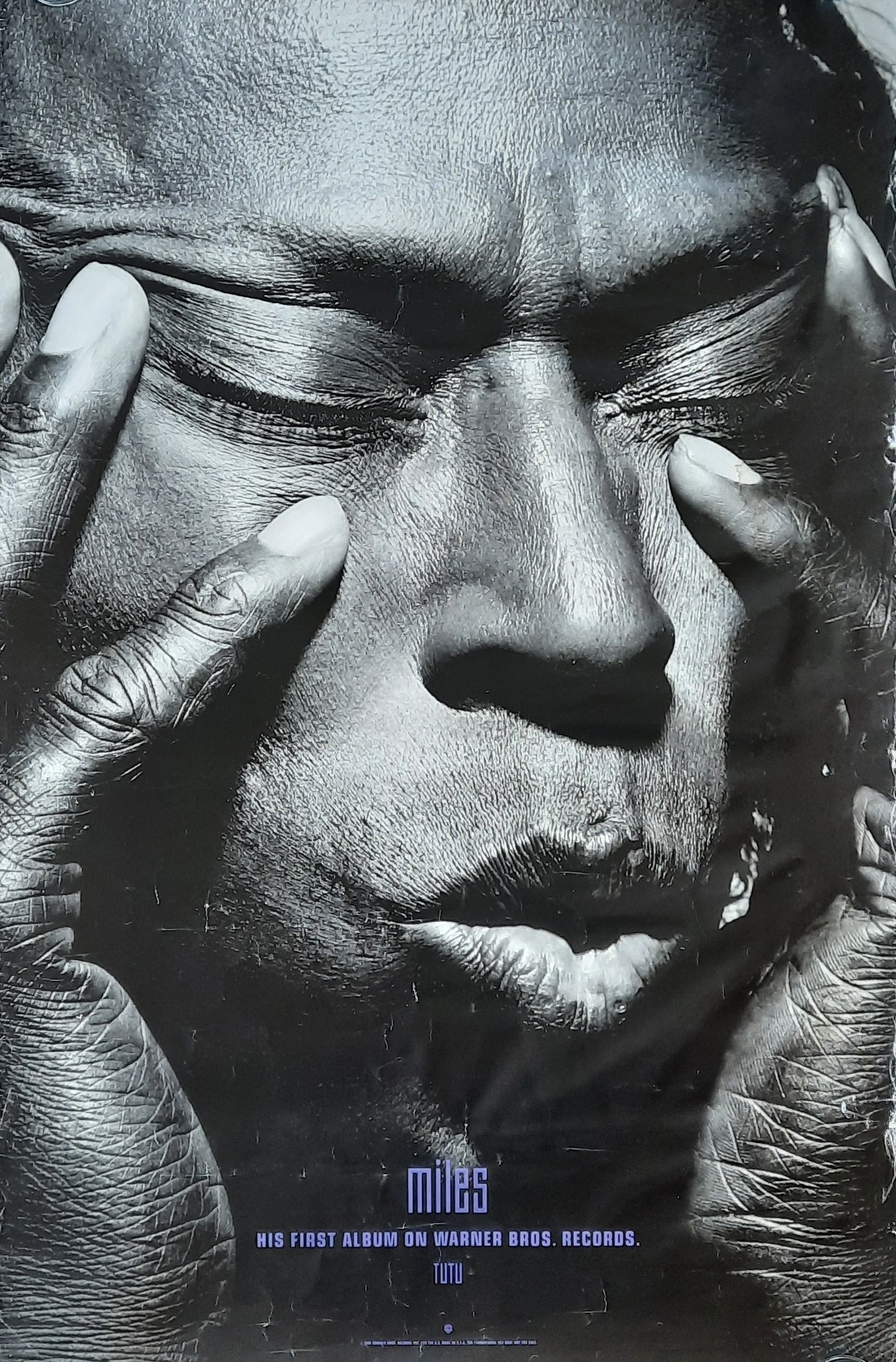MILES DAVIS Original Promotion Poster - 1986 Album TUTU V2