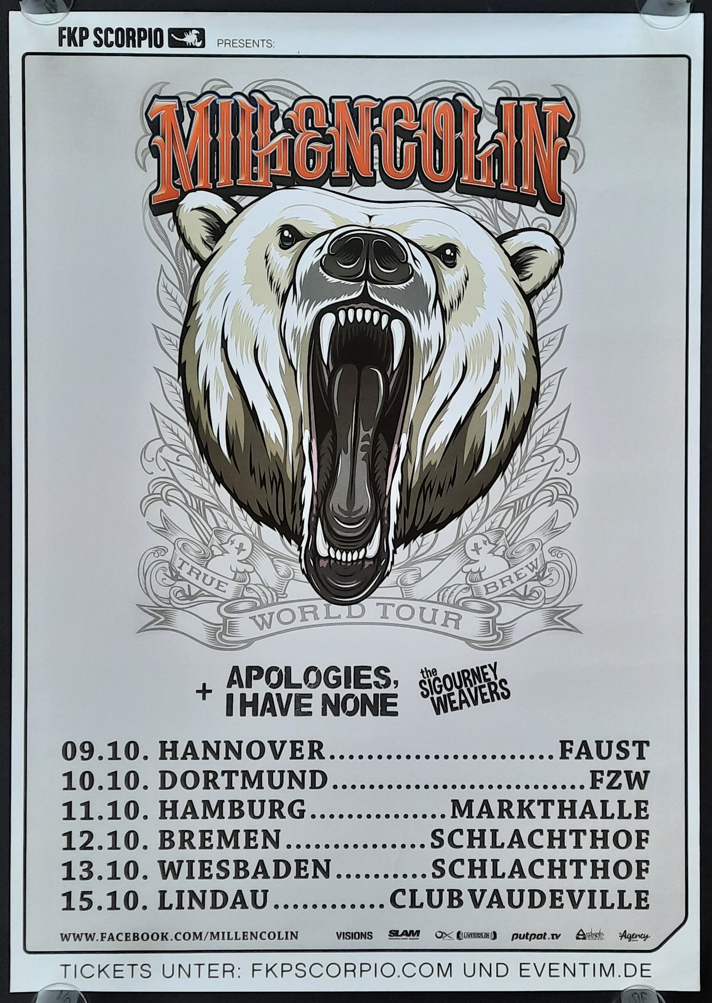 MILLENCOLIN Original Concert Poster 2010s European Tour