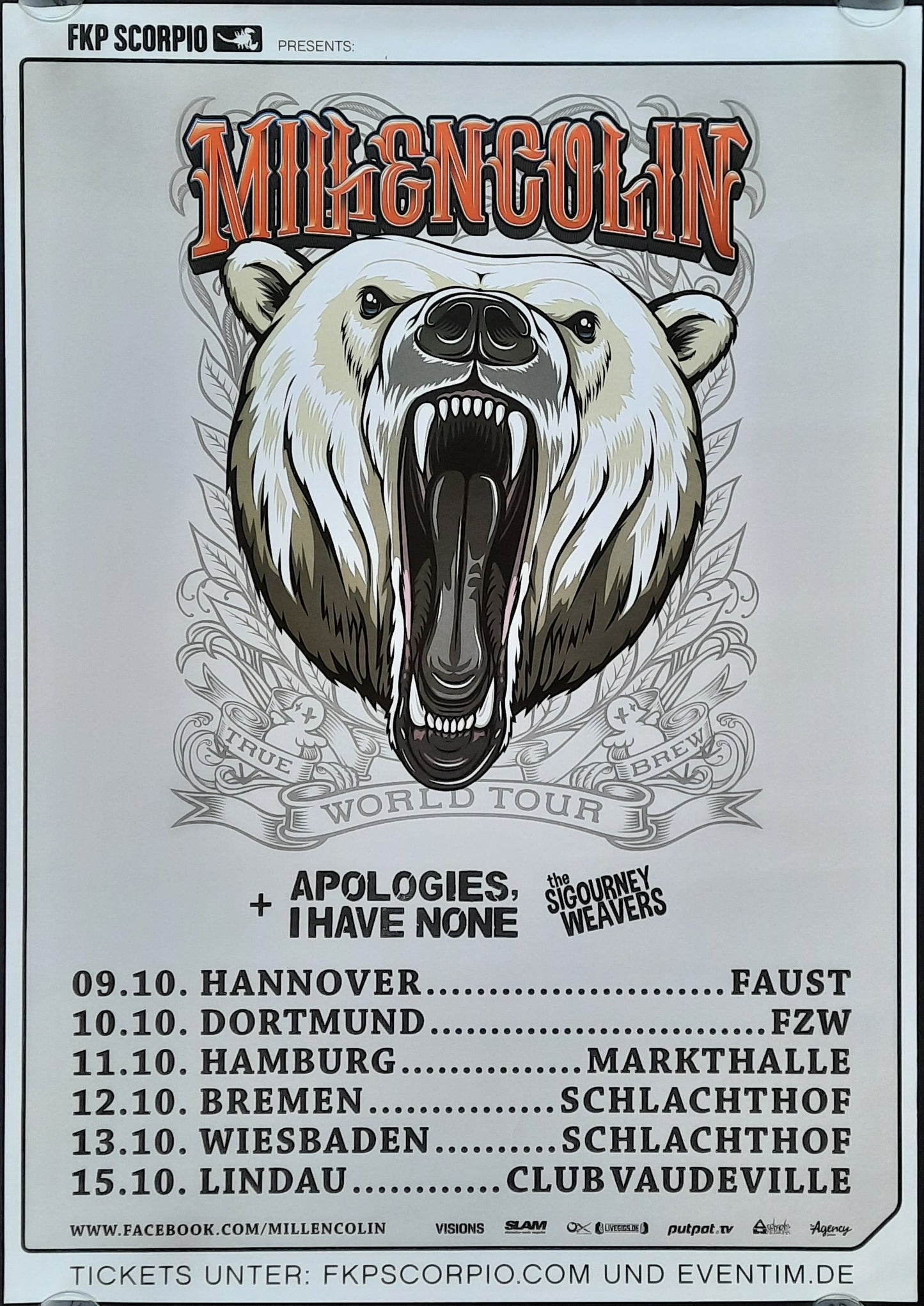 MILLENCOLIN Original Concert Poster 2010s European Tour