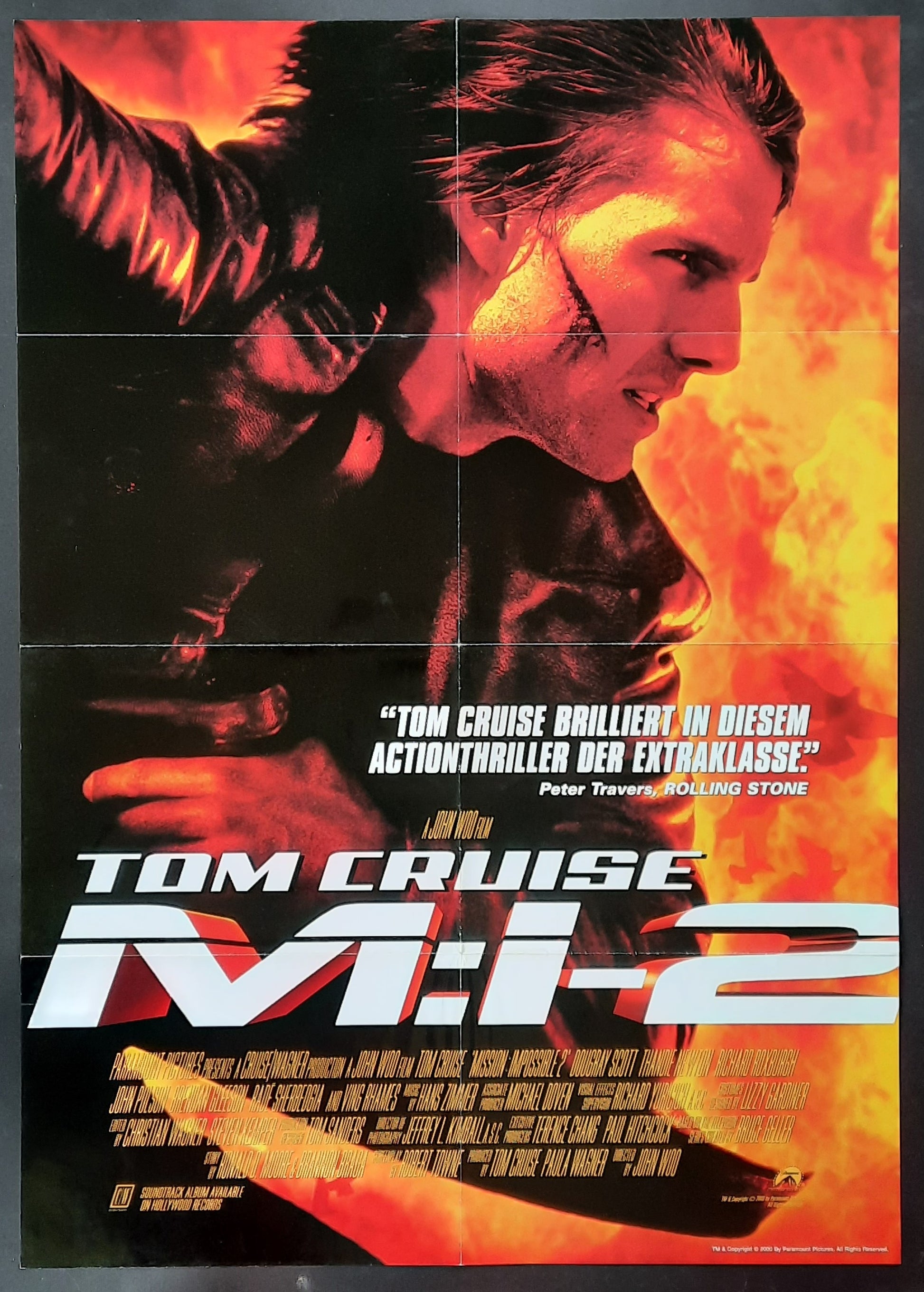 MISSION IMPOSSIBLE II Original Movie Poster 2000 Tom Cruise German 1-Sheet