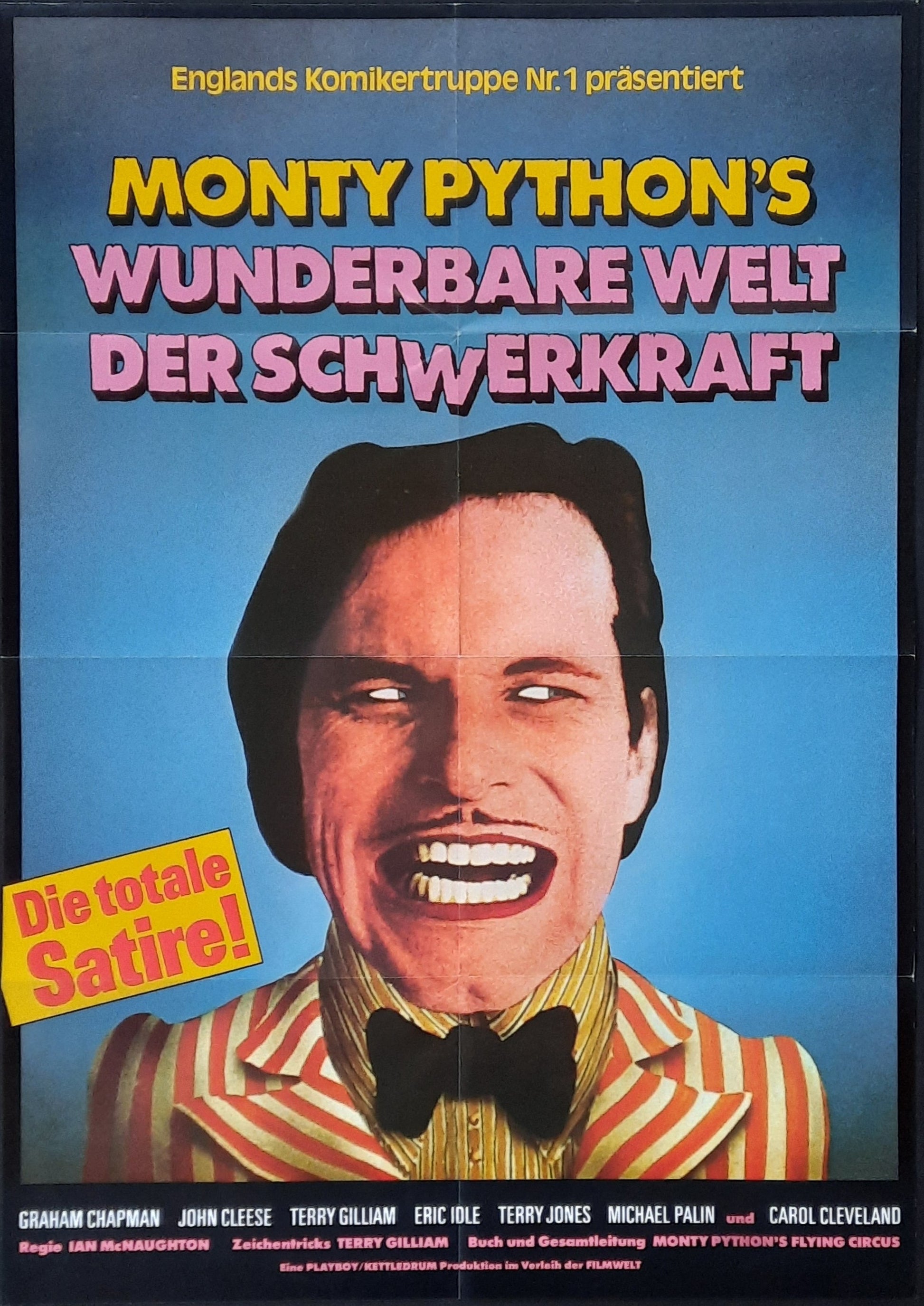 MONTY PHYTHON'S - AND NOW FOR SOMETHING COMPLETELY DIFFERENT Original Movie Poster 1971 John Cleese German 1-Sheet