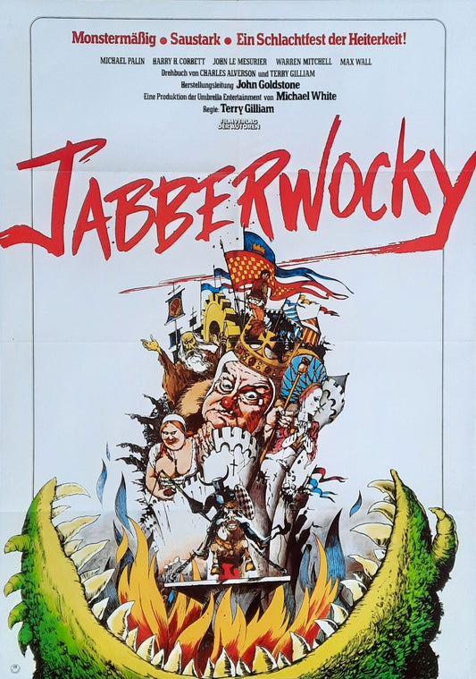 MONTY PYTHON'S JABBERWOCKY Original Movie Poster 1977 Terry Gilliam German 1-Sheet