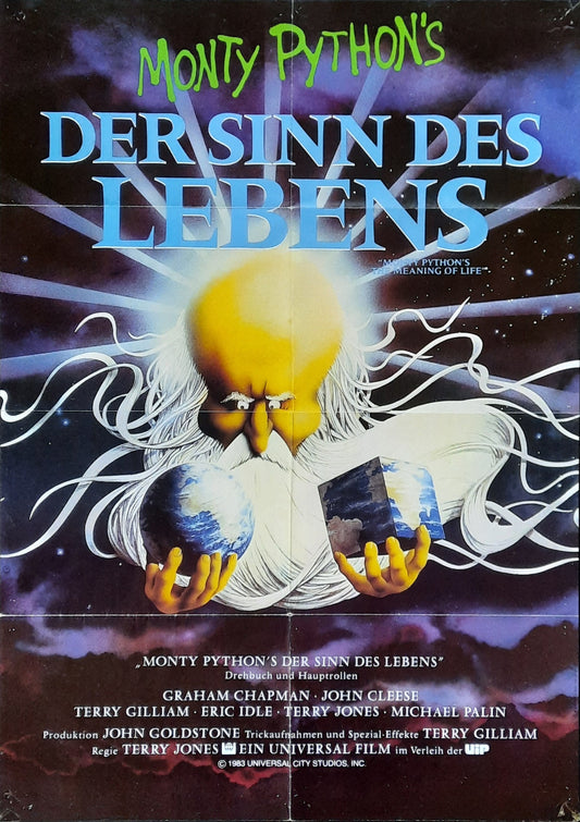 MONTY PYTHON'S THE MEANING OF LIFE Original Movie Poster 1983 Terry Jones German 1-Sheet