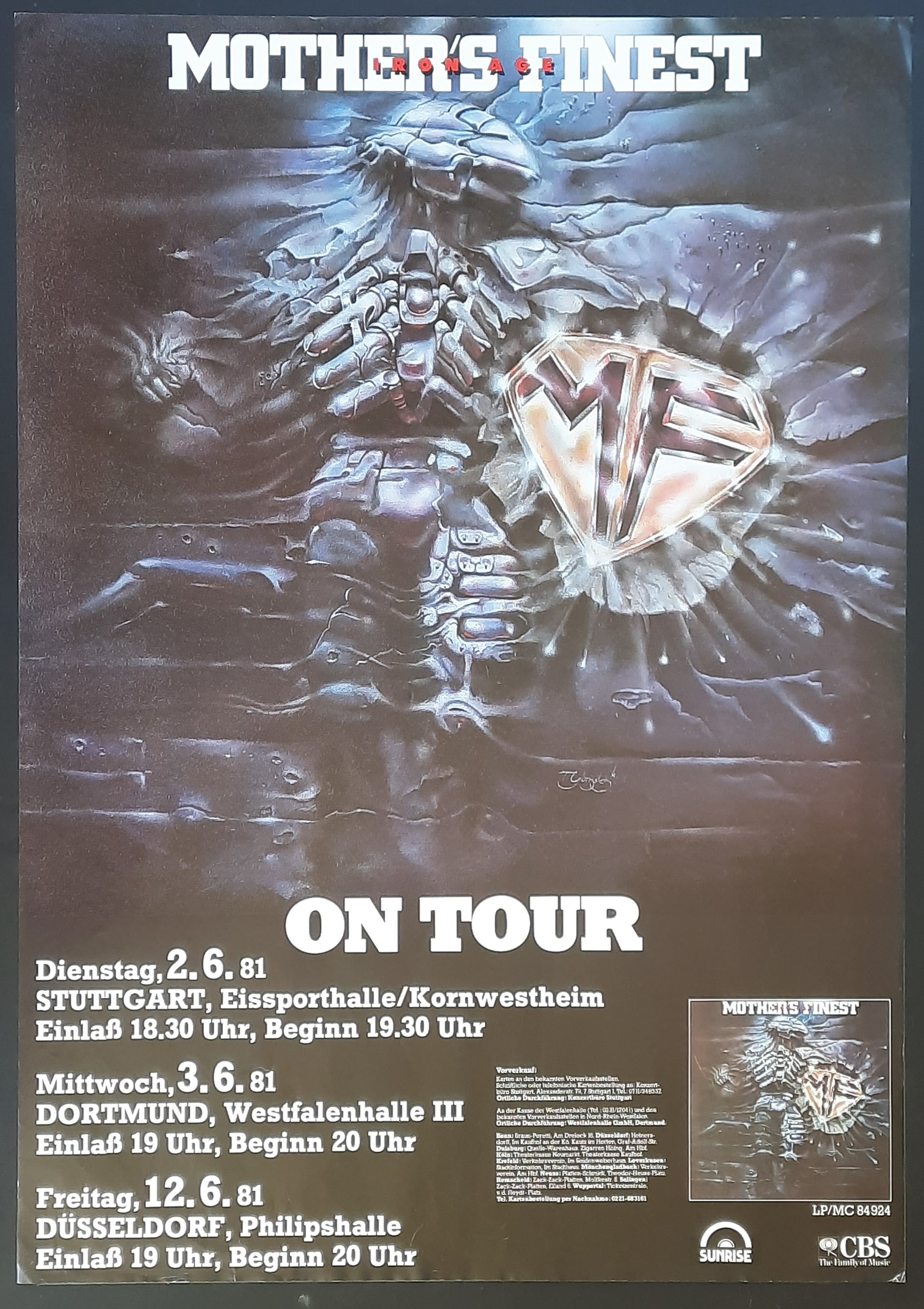 MOTHERS FINEST Original Concert Poster 1981 Germany 1