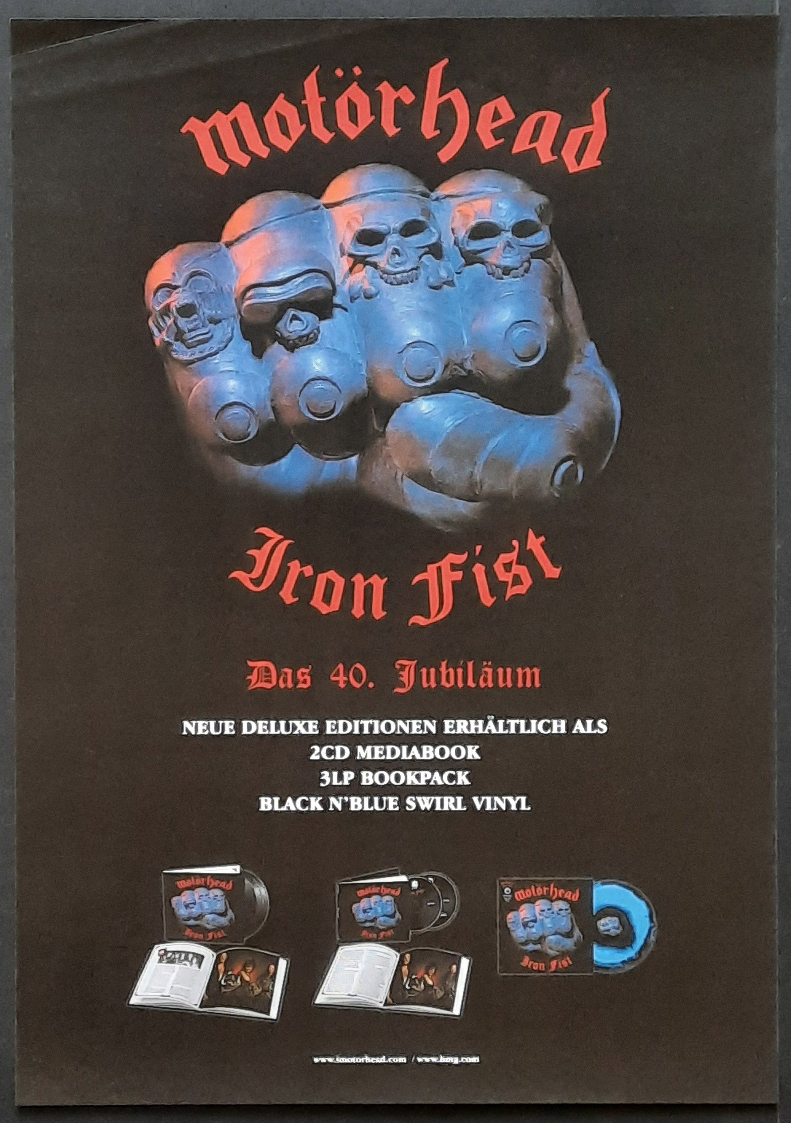 MOTÖRHEAD 2022 Original Promotion Poster - Album IRON FIST 40th Anniversary Edition