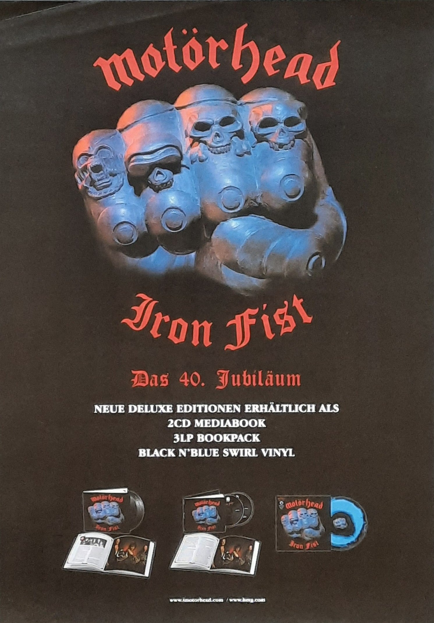 MOTÖRHEAD 2022 Original Promotion Poster - Album IRON FIST 40th Anniversary Edition