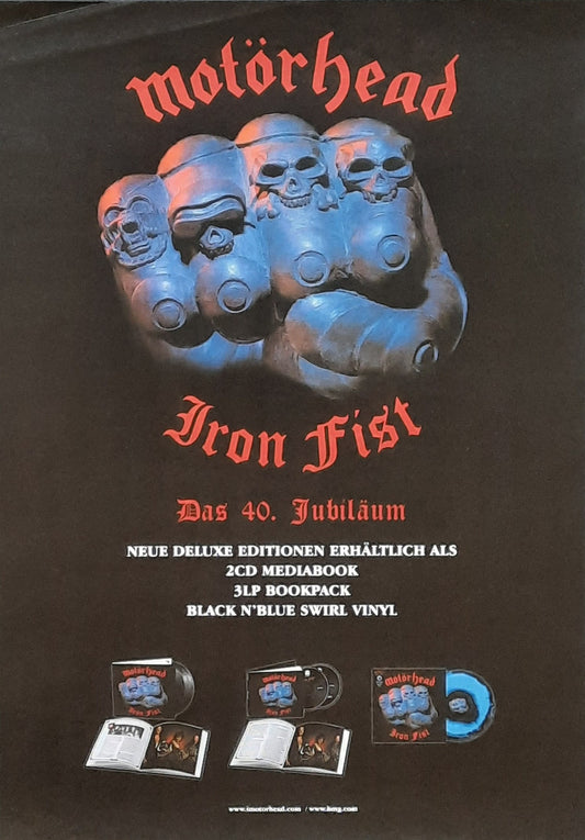 MOTÖRHEAD 2022 Original Promotion Poster - Album IRON FIST 40th Anniversary Edition