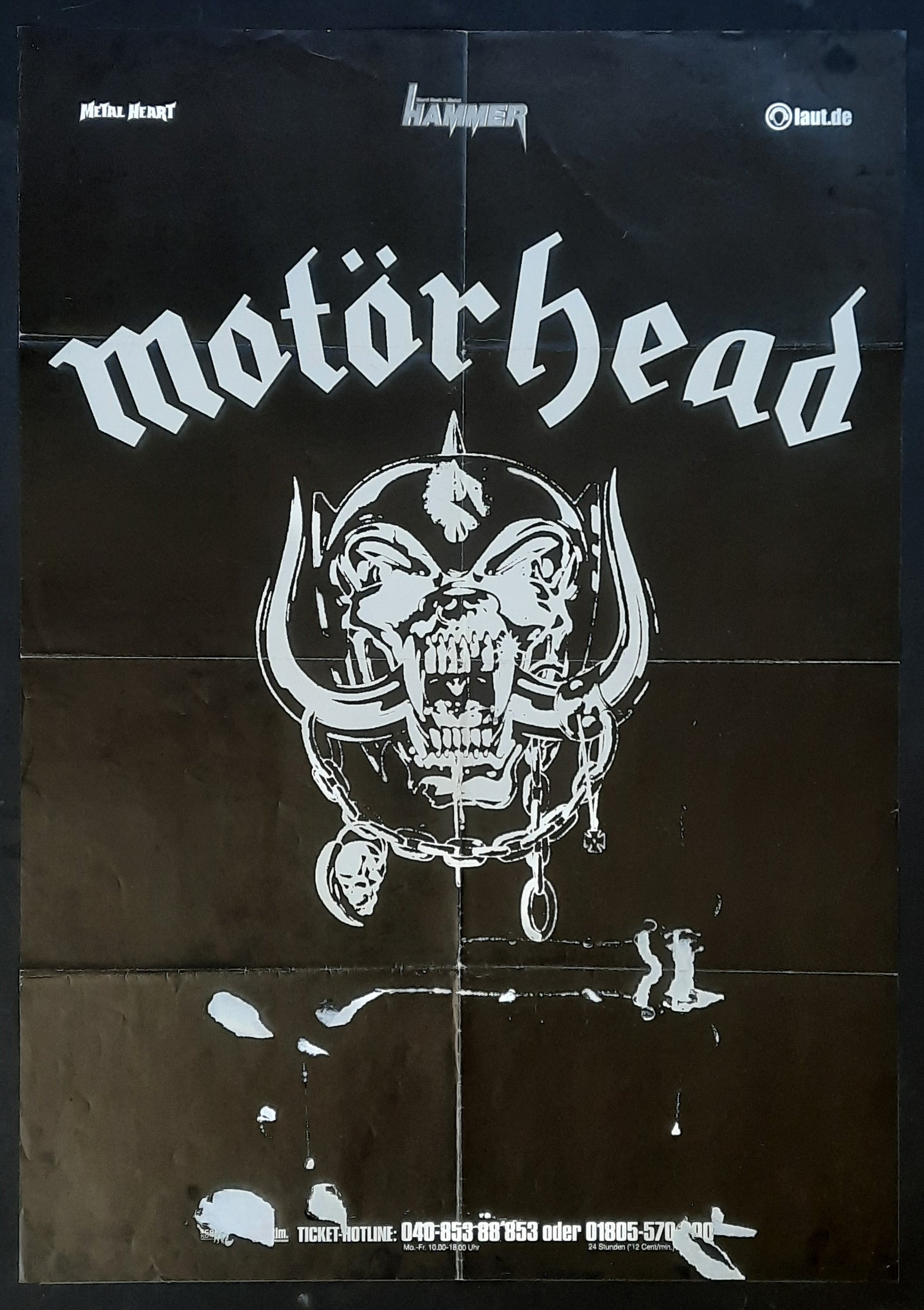 MOTÖRHEAD Original Concert Poster 1990 Germany