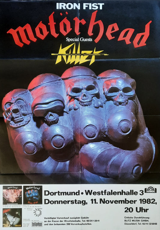 MOTÖRHEAD Original Concert Poster November 11, 1982 Dortmund Germany 1
