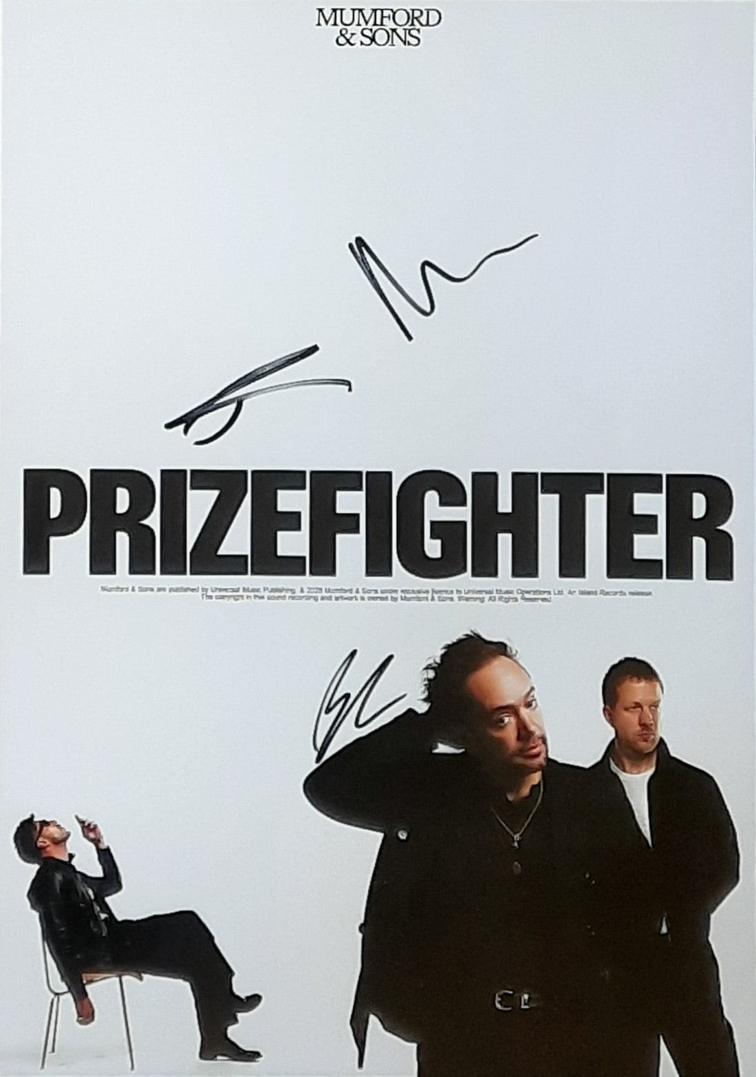 MUMFORD & SONS 2026 Original Promotion Poster - Album PRIZEFIGHTER signed