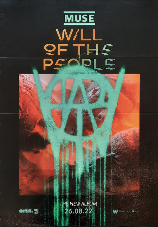 MUSE Original Promotion Poster - 2022 Album WILL OF THE PEOPLE