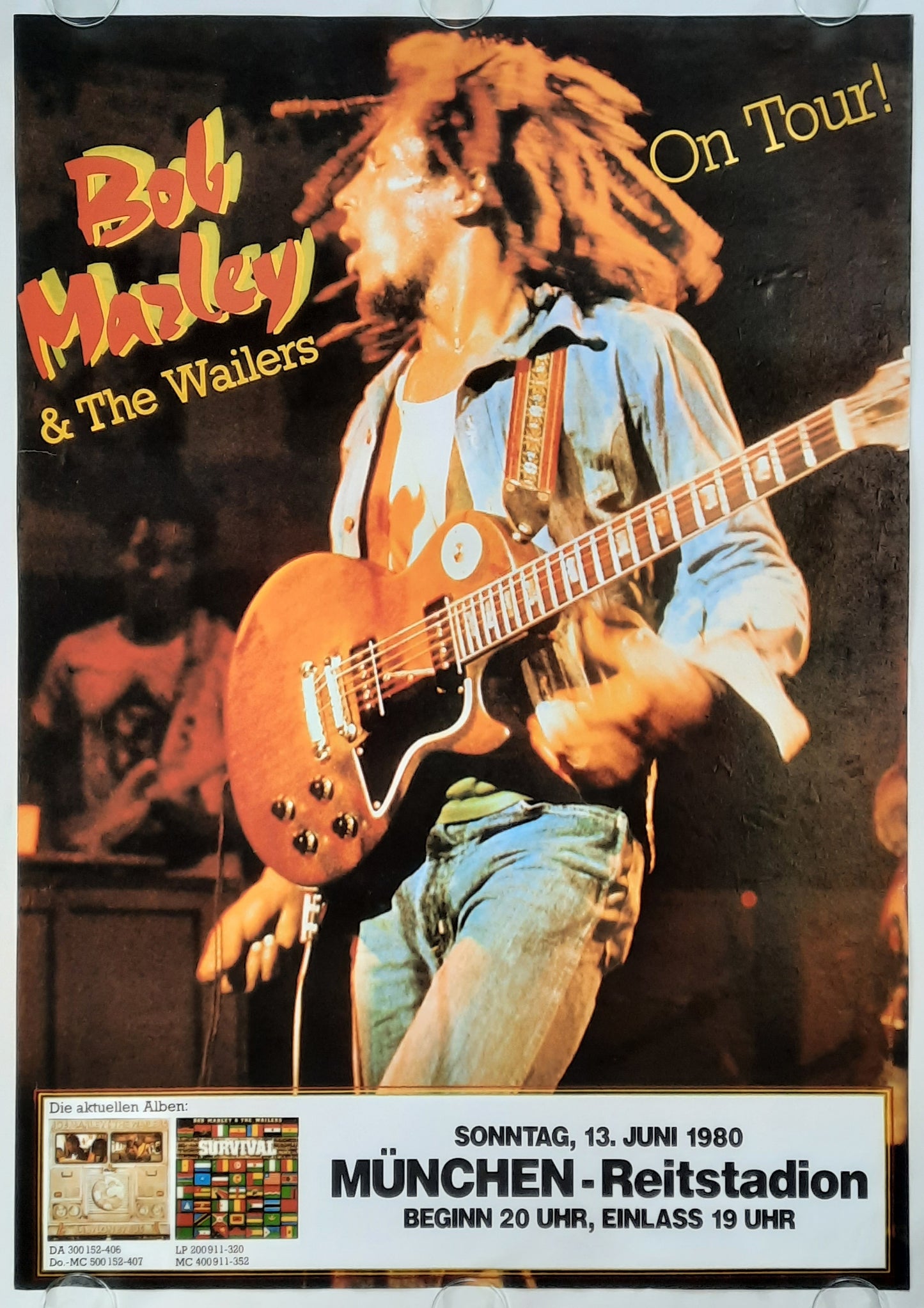 BOB MARLEY 1980 Concert Poster Munich Jun 13th Germany Pirate Print