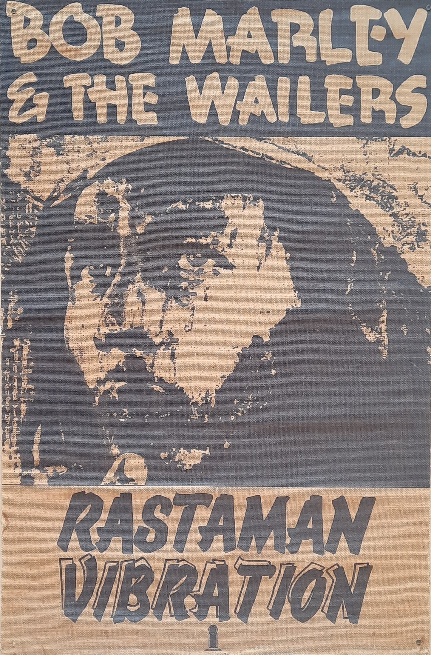 BOB MARLEY 1976 Promotion Poster for Album "Rastaman Vibration" 1st print, Burlap Poster!