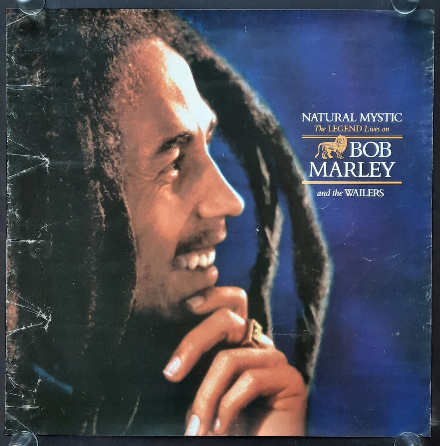 BOB MARLEY 1995 promotion poster Album "Natural Mystic" 30 x 30 inch