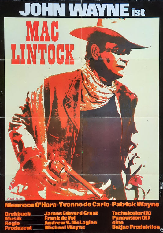 McLINTOCK MAC LINTOCK Original Movie Poster 1964 John Wayne German 1-Sheet Poster