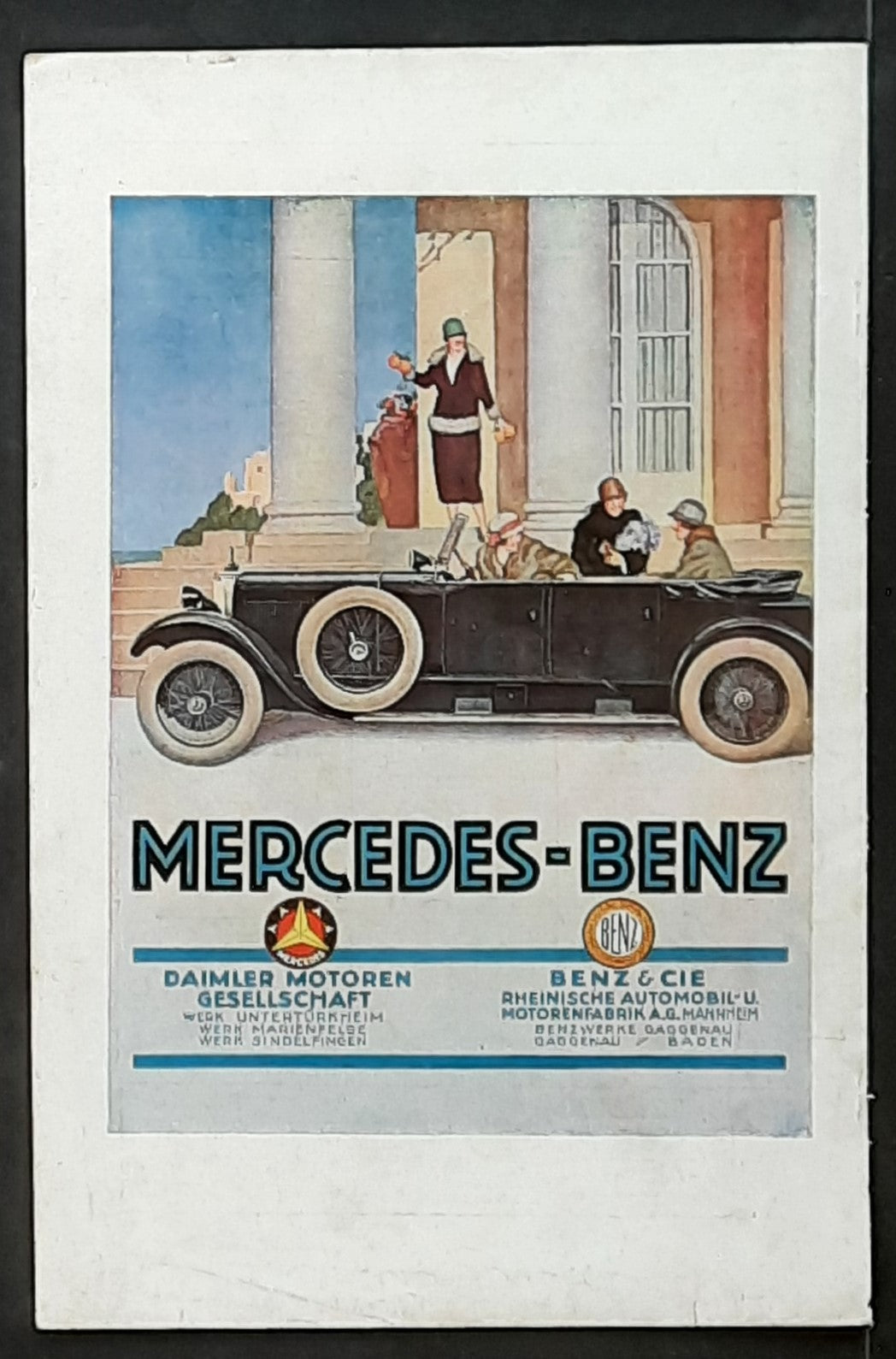 MERCEDES BENZ 1925 German newspaper advertisement for Mercedes Benz cars