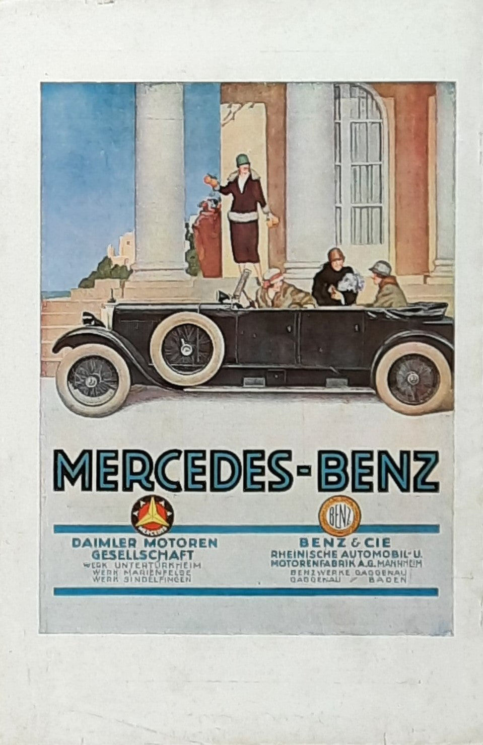 MERCEDES BENZ 1925 German newspaper advertisement for Mercedes Benz cars