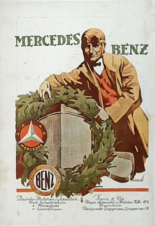 MERCEDES BENZ 1925 German newspaper advertisement for Mercedes Benz cars