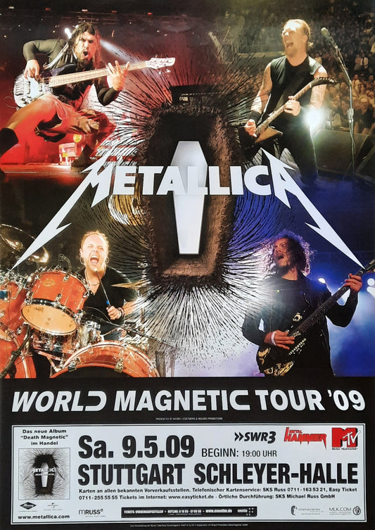 METALLICA 2009 Concert Poster May 9th Stuttgart Germany 1st Print