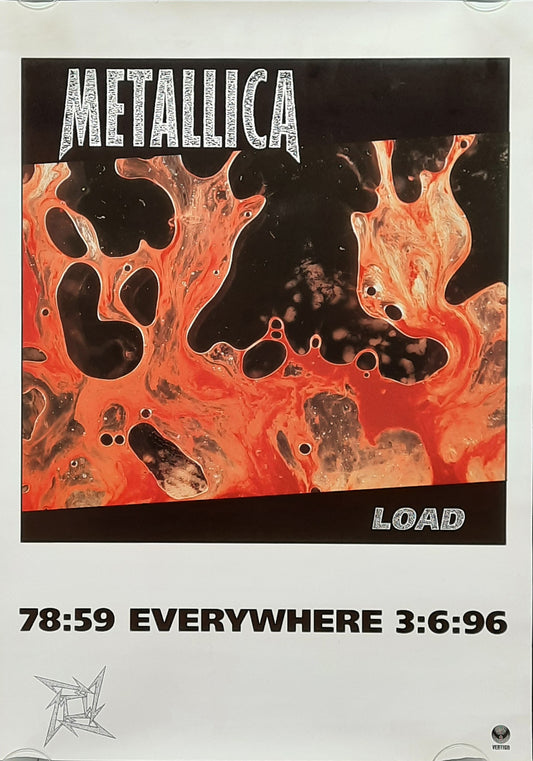 METALLICA 1996 Promotion Poster Album "Load" Vertigo 1st Print