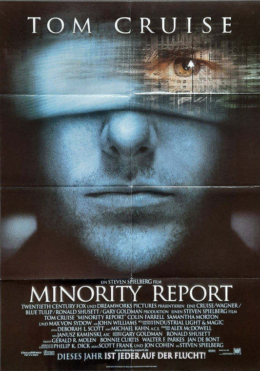 MINORITY REPORT 2002 Teaser-Poster Tom Cruise German 1-Sheet Movie Poster 23 x 33