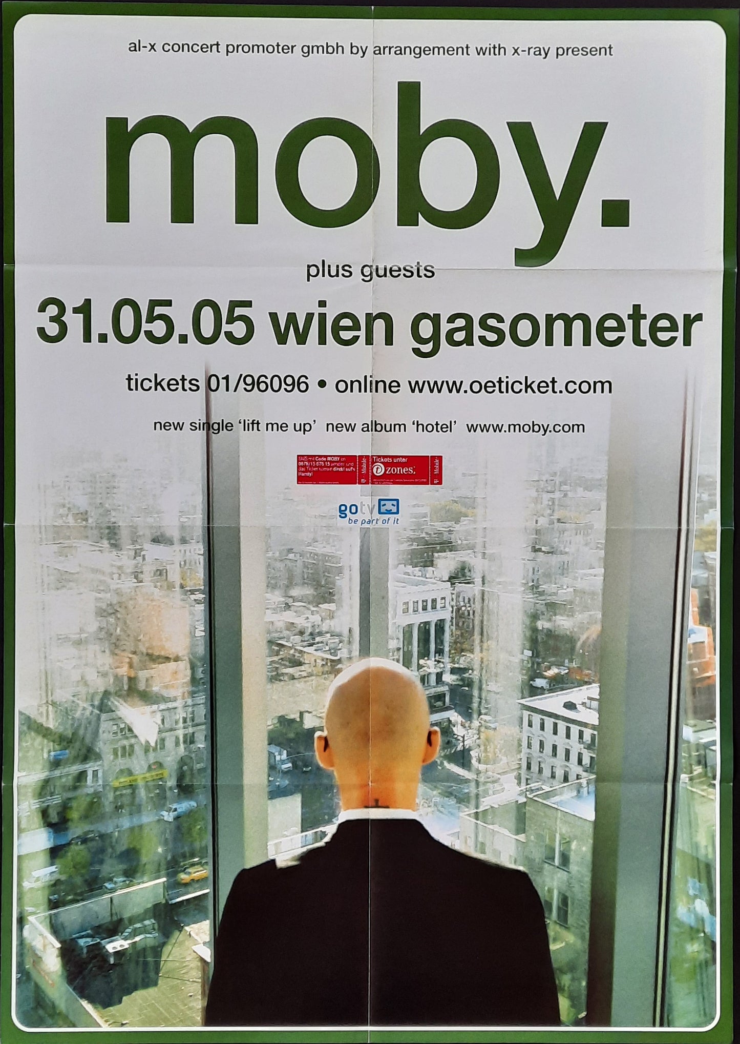 MOBY 2005 Concert Poster May 31st Vienna Austria 1st print