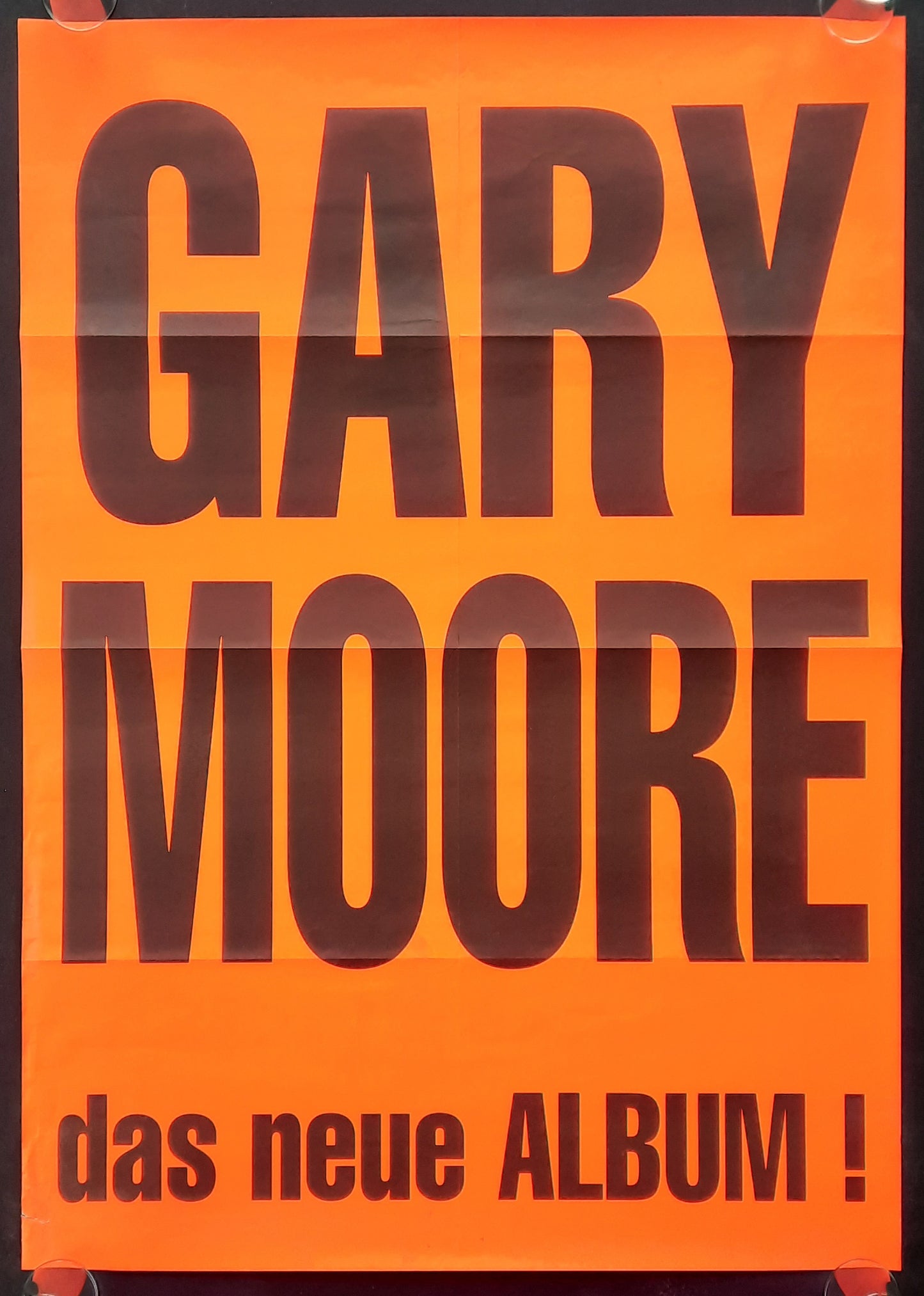 GARY MOORE 1995 promotion poster Germany 1st print 23 x 33 inch