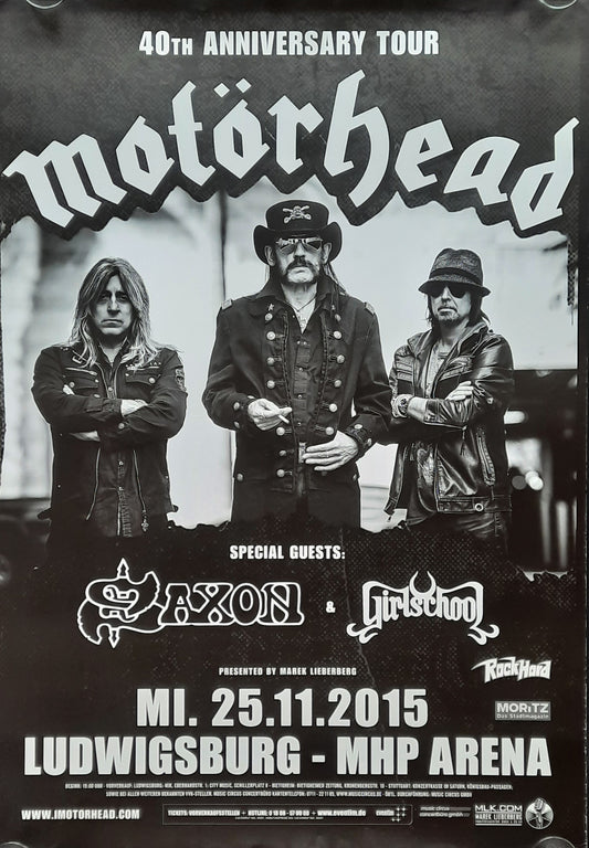 MOTÖRHEAD 2015 Concert Poster Nov 25th Ludwigsburg Germany 1st print