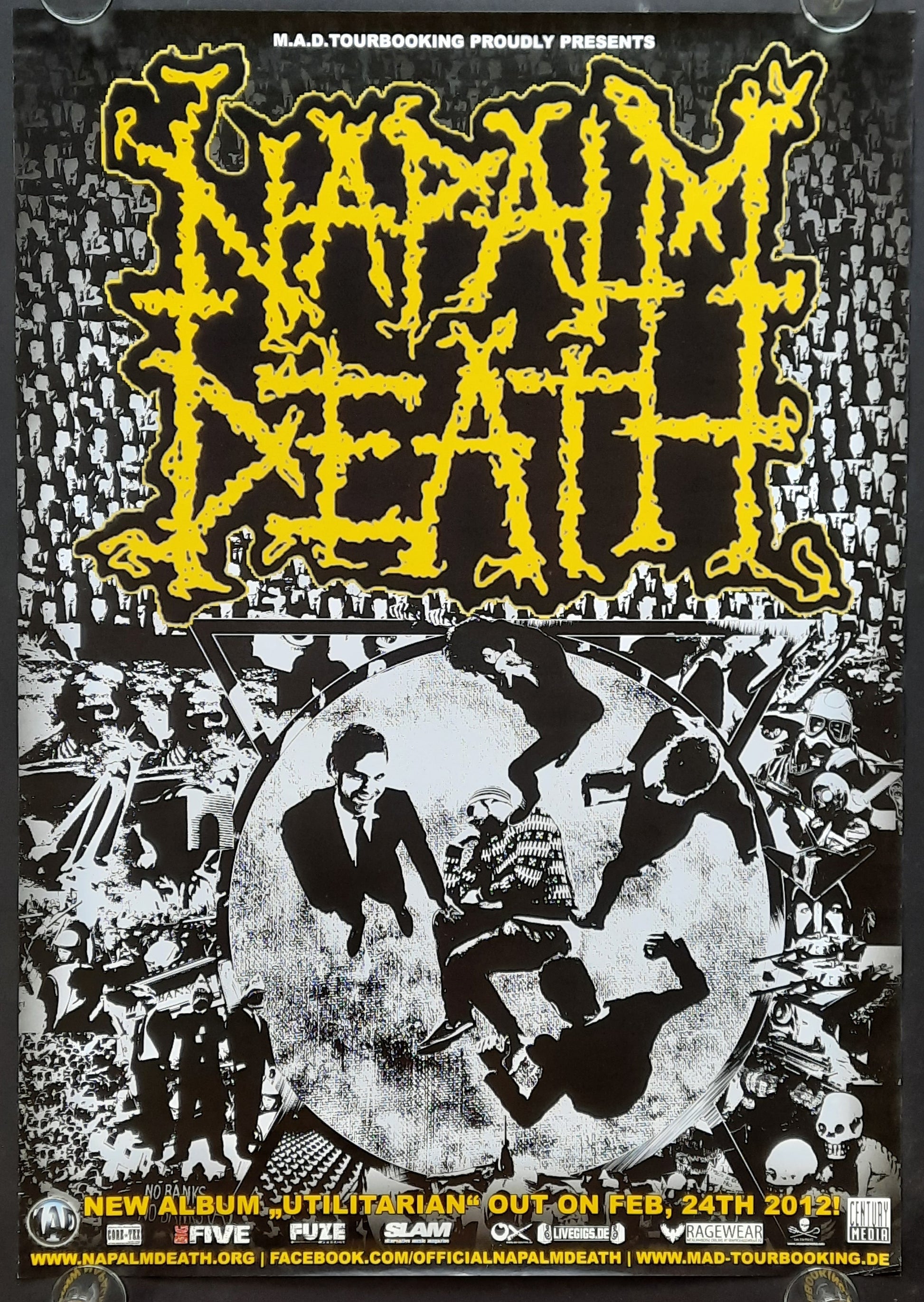 NAPALM DEATH Original Promotion Poster - 2012 Album UTILITARIAN
