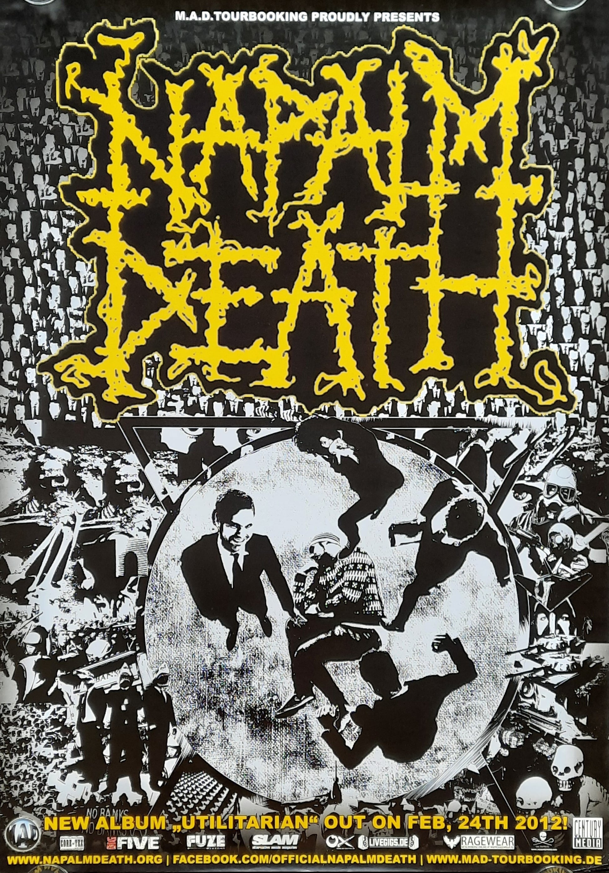 NAPALM DEATH Original Promotion Poster - 2012 Album UTILITARIAN 1
