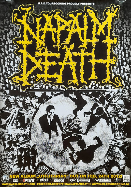 NAPALM DEATH Original Promotion Poster - 2012 Album UTILITARIAN 1