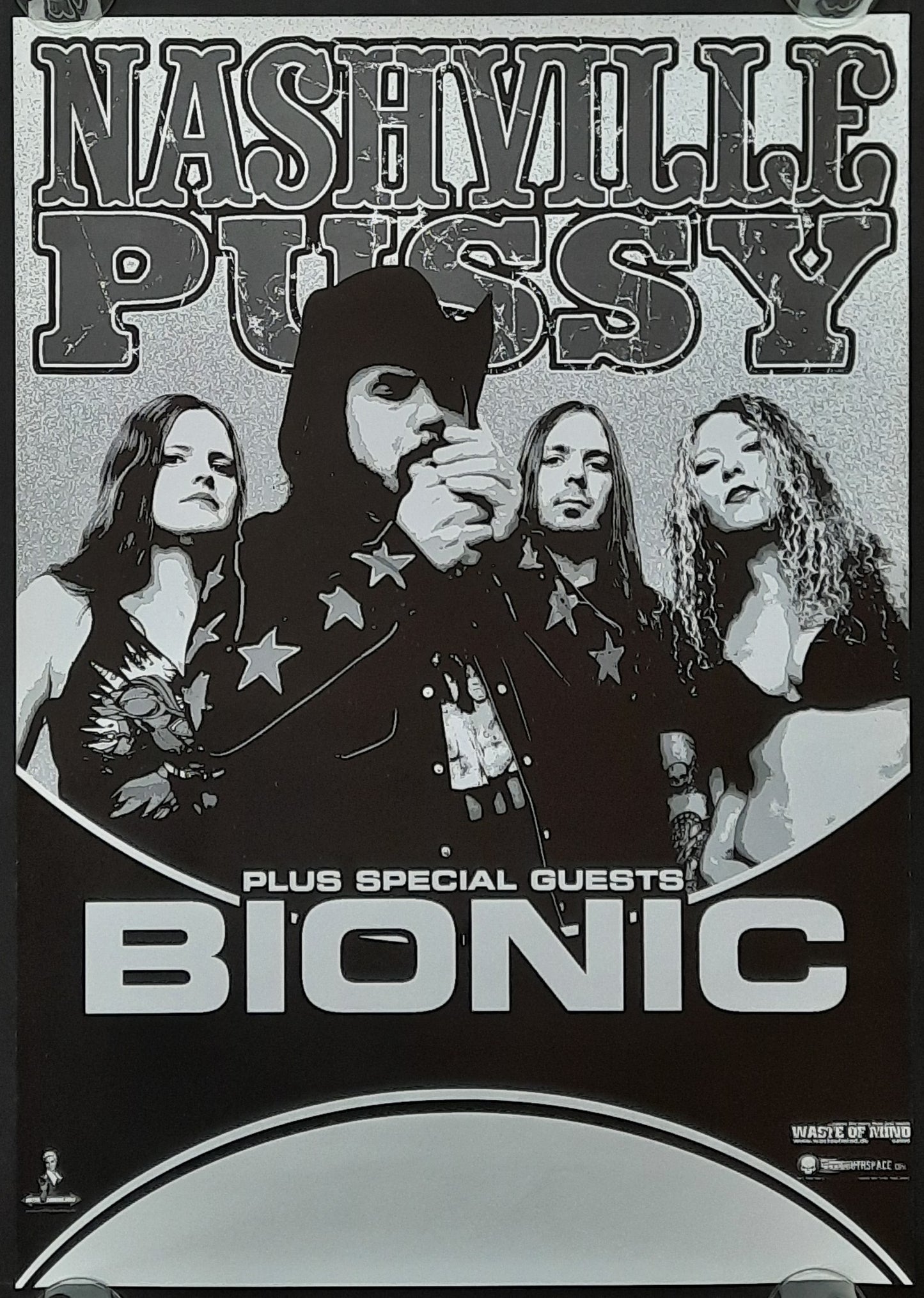 NASHVILLE PUSSY Original Concert Poster 2001 World Tour 42x59c (1) 1