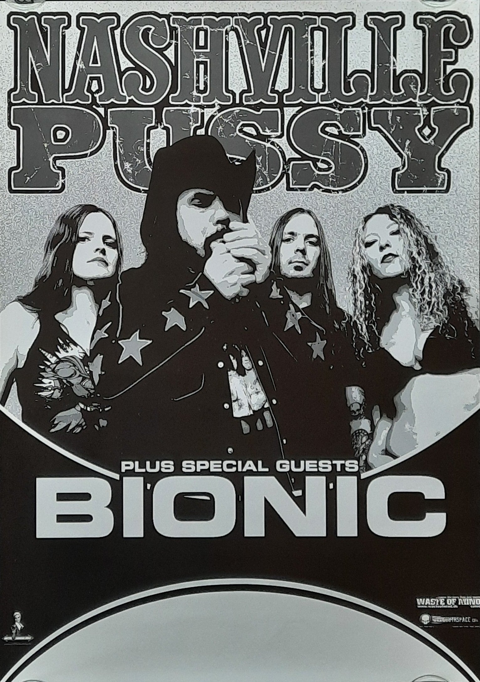 NASHVILLE PUSSY Original Concert Poster 2001 World Tour 42x59c (1) 1