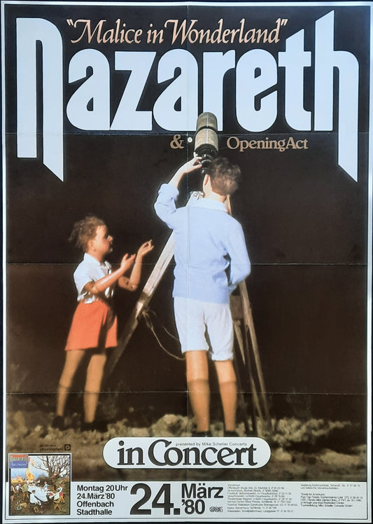 NAZARETH Original Concert Poster March 24, 1980 Offenbach Germany 1