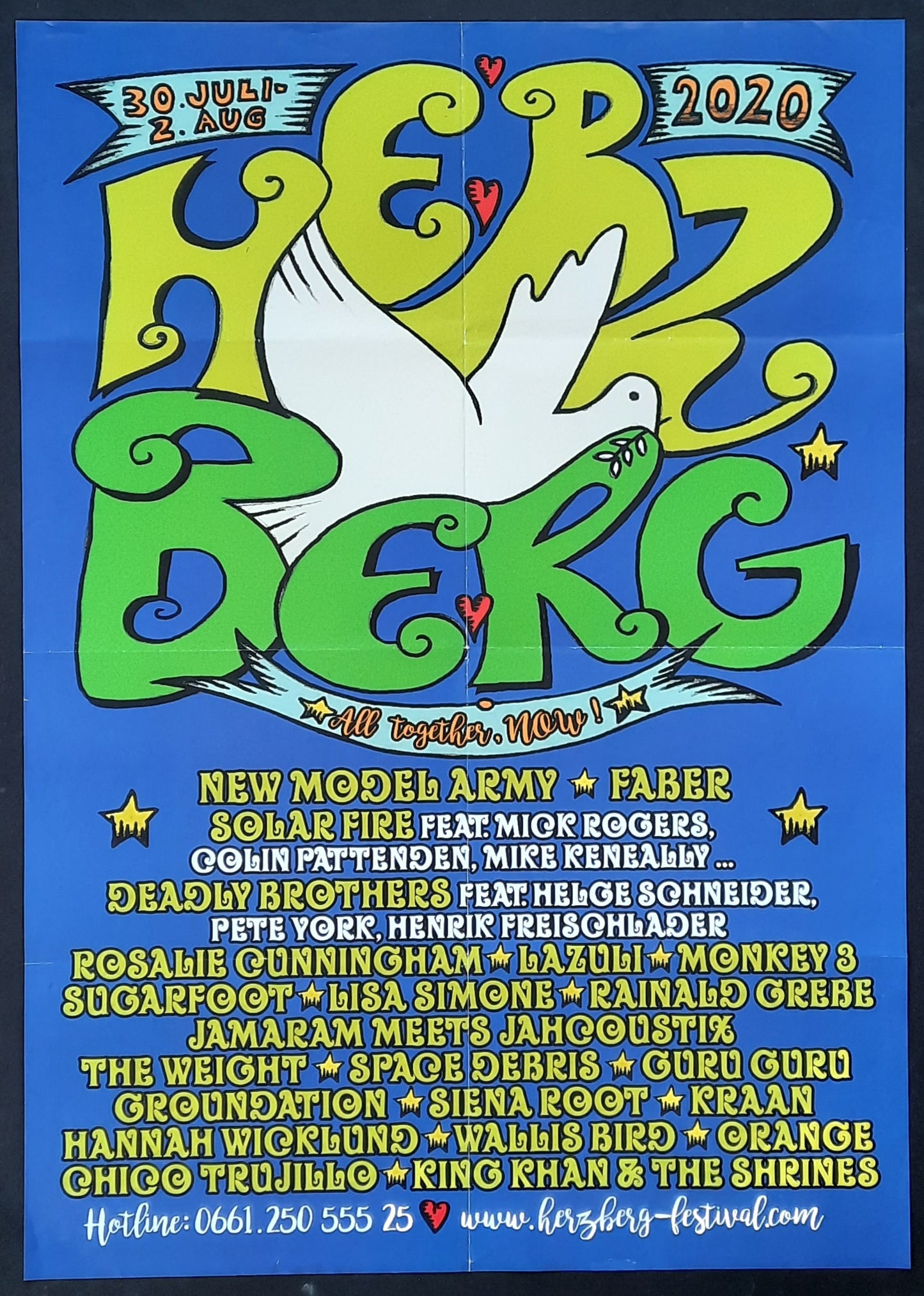 NEW MODEL ARMY - FABER Original Concert Poster 2020 Herzberg Festival Germany