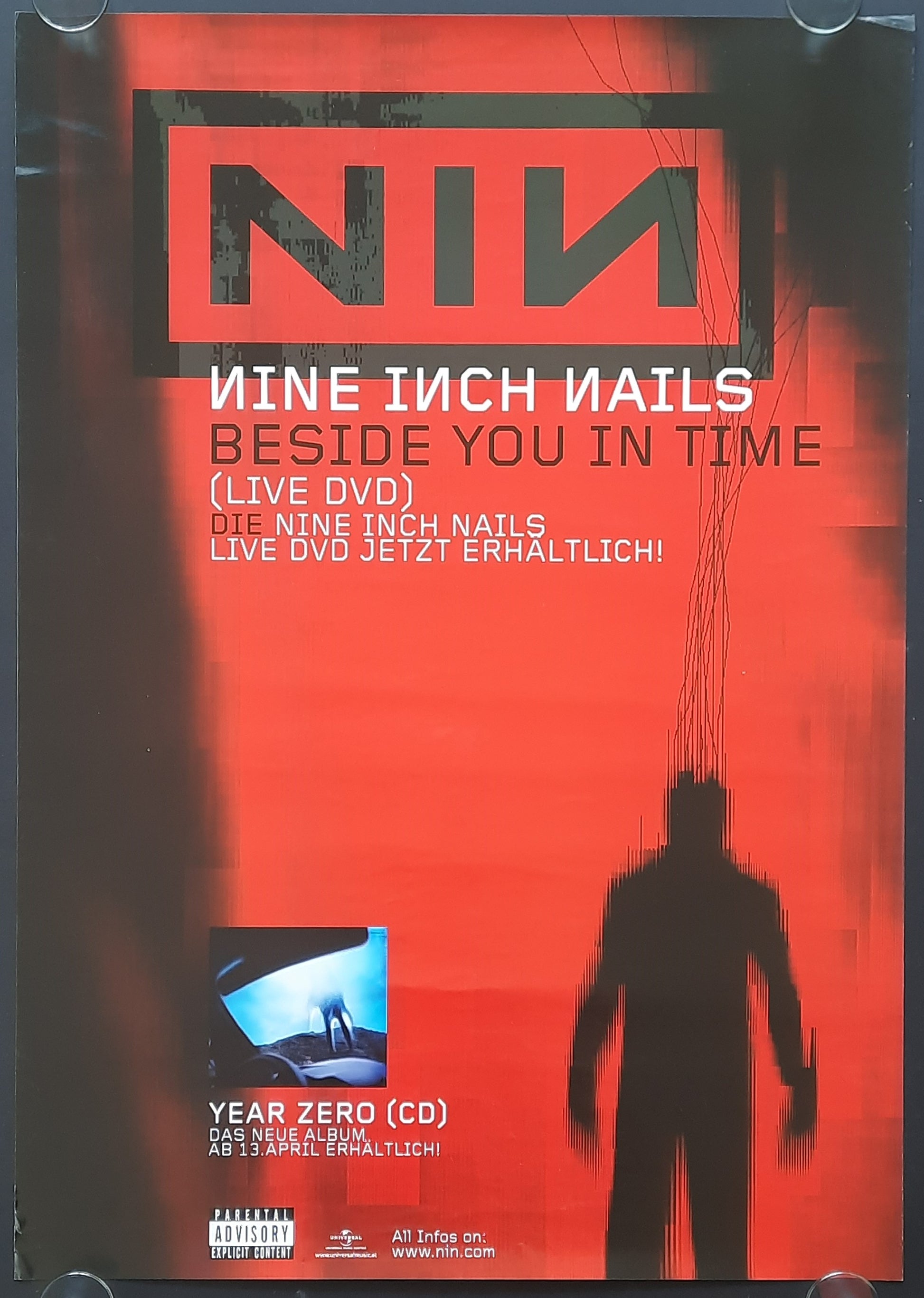 NINE INCH NAILS Original Promotion Poster - 2007 Album Beside You In Time